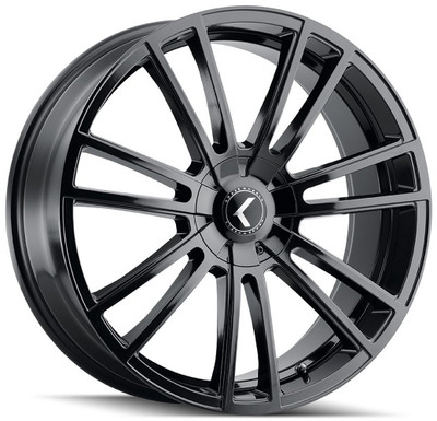 22x8.5 Kraze KR183 Spectra Gloss Black 5x4.25/108 5x4.5/114.3 38mm