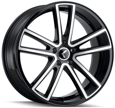 22x9.5 Kraze KR190 Lusso Gloss Black Machined Face 6x5.5/139.7 30mm