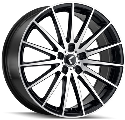 20x8.5 Kraze KR191 Stunna Gloss Black Machined Face 5x120 38mm 20x8.5 Kraze KR191 Stunna Gloss Black Machined Face 5x120 38mm