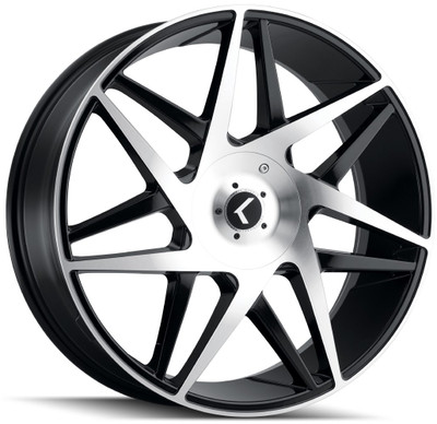 22x9.5 Kraze KR192 Phase Gloss Black Machined Face 5x115 5x5.5/139.7 18mm