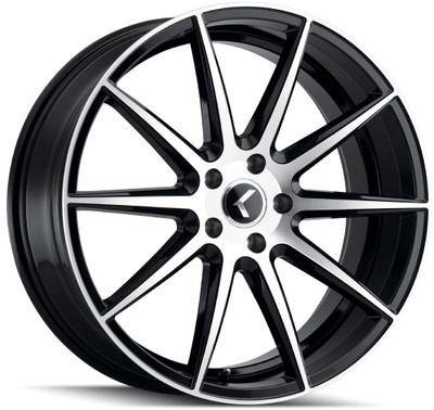 18x8 Kraze KR194 Cosmos Gloss Black Machined Face 5x4.25/108 40mm