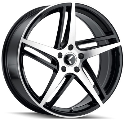 18x8 Kraze KR195 Milano Gloss Black Machined Face 5x112 40mm 18x8 Kraze KR195 Milano Gloss Black Machined Face 5x112 40mm