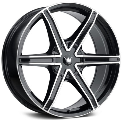 20x8.5 Mazzi Stilts 371 Gloss Black w/ Machined Face 6x135 6x5.5/139.7 30mm