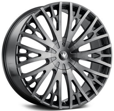 22x9.5 Mazzi Twist Tie 373 Matte Black w/ Dark Tint 5x5/127 5x5.5/139.7 18mm