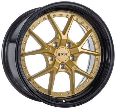 (Clearance - No Returns) 19x9.5 F1R F105 Gold w/ Black Lip 5x4.5/114.3 22mm (Clearance - No Returns) 19x9.5 F1R F105 Gold w/ Black Lip 5x4.5/114.3 22mm