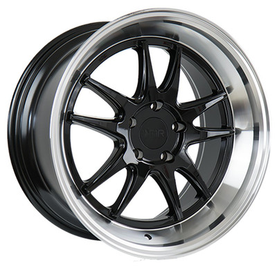 (Clearance - No Returns) 18x8.5 F1R F102 Gloss Black w/ Polish Lip 5x112 42mm (Clearance - No Returns) 18x8.5 F1R F102 Gloss Black w/ Polish Lip 5x112 42mm