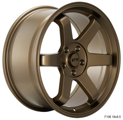 (Clearance - No Returns) 18x8.5 F1R F106 Matte Bronze 5x4.5/114.3 35mm