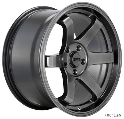 (Clearance - No Returns) 18x8.5 F1R F106 Hyper Black 5x4.5/114.3 35mm