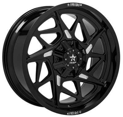 22x10 RBP 97R Patriot Gloss Black w/ Machined Grooves (Custom 2-3 weeks)-1699977306