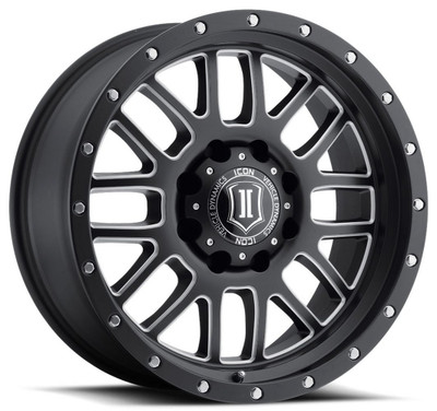 20x9 ICON Alpha Satin Black Milled (8 Lug) 8x6.5/165 19mm 20x9 ICON Alpha Satin Black Milled (8 Lug) 8x6.5/165 19mm
