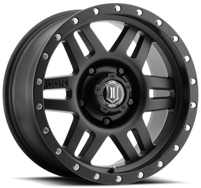 17x8.5 ICON Six Speed Satin Black (5 Lug) 5x5/127 -6mm 17x8.5 ICON Six Speed Satin Black (5 Lug) 5x5/127 -6mm
