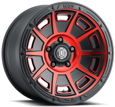 17x8.5 ICON Victory Satin Black w/ Red Tint 6x5.5/139.7 0mm 17x8.5 ICON Victory Satin Black w/ Red Tint 6x5.5/139.7 0mm