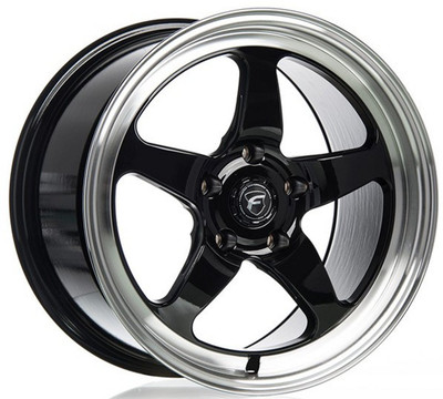 18x5 Forgestar D5 Drag Gloss Black Machined Lip (Flow Formed) 5x120 -23mm 18x5 Forgestar D5 Drag Gloss Black Machined Lip (Flow Formed) 5x120 -23mm