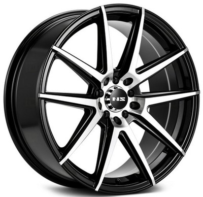 16x7 NS NS1503 Gloss Black Machined 5x100 5x4.5/114.3 38mm