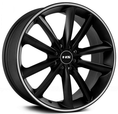 18x7.5 NS NS9012 Matte Black w/ Machined Stripe 5x100 5x4.5/114.3 40mm 18x7.5 NS NS9012 Matte Black w/ Machined Stripe 5x100 5x4.5/114.3 40mm