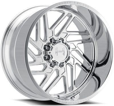 24x14 Hostile Forged HF116 Full Polished (Forged) (Directional) (8 Lug) (* May Require Trimming) (Right) 8x6.5/165 -76mm