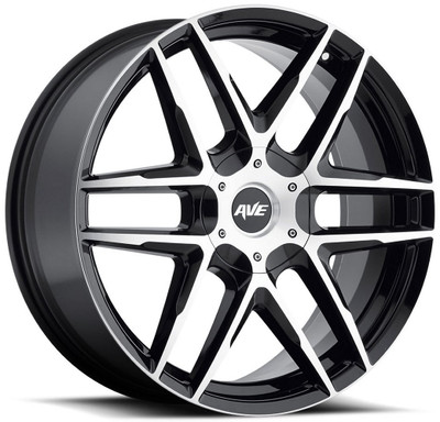 (Clearance - No Returns) 20x8.5 MKW Avenue A613 Gloss Black Machined 5x110 5x115 40mm (Clearance - No Returns) 20x8.5 MKW Avenue A613 Gloss Black Machined 5x110 5x115 40mm