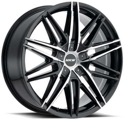 (Clearance - No Returns) 20x8.5 MKW M124 Gloss Black  5x115 5x120 18mm