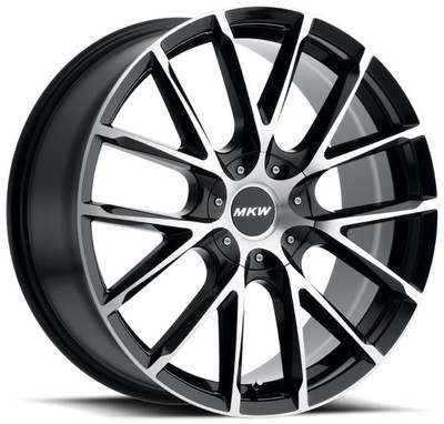 (Clearance - No Returns) 20x8.5 MKW M123 Gloss Black Machined 5x115 5x120 18mm (Clearance - No Returns) 20x8.5 MKW M123 Gloss Black Machined 5x115 5x120 18mm