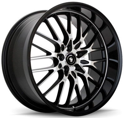 18x8 Konig Lace Gloss Black Machined Face 5x4.5/114.3 35mm
