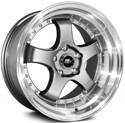 18x8.5 MST MT07 Gunmetal w/ Machined Lip  5x4.5/114.3 20mm