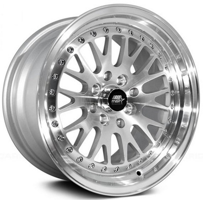 16x8 MST MT10 Silver w/ Machined Lip 5x100 5x4.5/114.3 20mm 16x8 MST MT10 Silver w/ Machined Lip 5x100 5x4.5/114.3 20mm