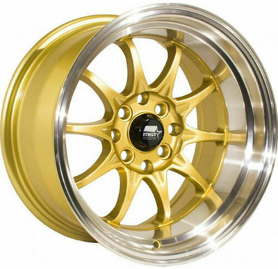17x9 MST MT11 Gold w/ Machined Lip  5x100 5x4.5/114.3 20mm 17x9 MST MT11 Gold w/ Machined Lip  5x100 5x4.5/114.3 20mm