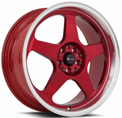 18x9 Vors SP1 Red Machined Lip 35mm (CUSTOM 2-3 weeks)-1700010756
