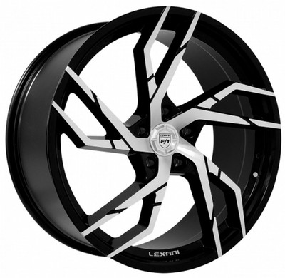 22x10 Lexani Alpha Gloss Black Machined Face 5x115 20mm 22x10 Lexani Alpha Gloss Black Machined Face 5x115 20mm