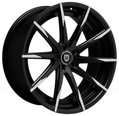 22x9 Lexani CSS-15 Gloss Black w/ Machined Tips 5x115 15mm