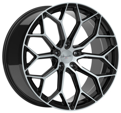 20x8.5 Gianelle Monte Carlo Gloss Black w/ Machined Face 5x120 35mm 20x8.5 Gianelle Monte Carlo Gloss Black w/ Machined Face 5x120 35mm