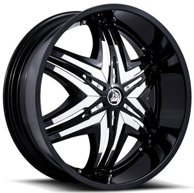 24x10 Diablo Elite Black w/ Chrome Inserts 6x135 6x5.5/139.7 35mm 24x10 Diablo Elite Black w/ Chrome Inserts 6x135 6x5.5/139.7 35mm