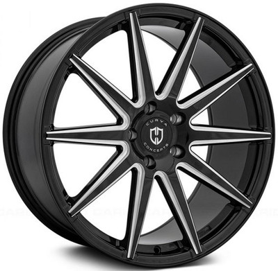 20x10.5 Curva Concepts C49 Gloss Black Milled (CUSTOM) 20x10.5 Curva Concepts C49 Gloss Black Milled (CUSTOM)