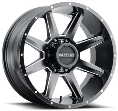 20x10 Raceline 954M Stryker Satin Black Milled 6x135 -19mm