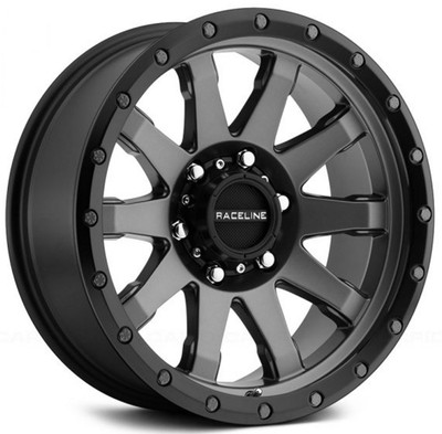 (Clearance - No Returns) 20x10 Raceline 934G Clutch Gunmetal 5x5/127 -19mm (Clearance - No Returns) 20x10 Raceline 934G Clutch Gunmetal 5x5/127 -19mm