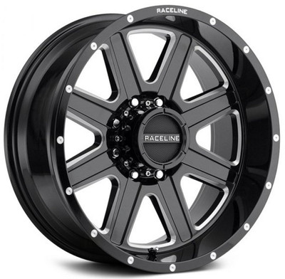 20x9 Raceline 940M Hostage Gloss Black w/ Milled Accents 8x6.5/165 12mm 20x9 Raceline 940M Hostage Gloss Black w/ Milled Accents 8x6.5/165 12mm