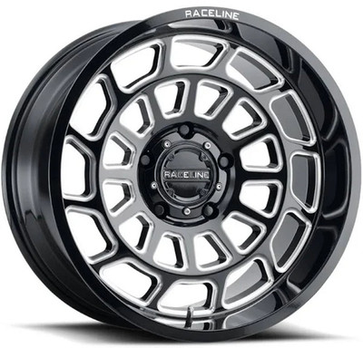 20x10 Raceline 955M Wrap Gloss Black Machined 8x170 -19mm