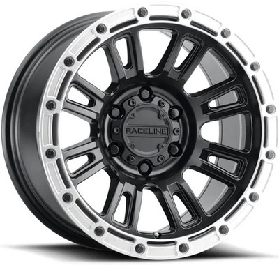 18x9 Raceline 956BS Compass Satin Black w/ Silver Ring 6x135 18mm 18x9 Raceline 956BS Compass Satin Black w/ Silver Ring 6x135 18mm