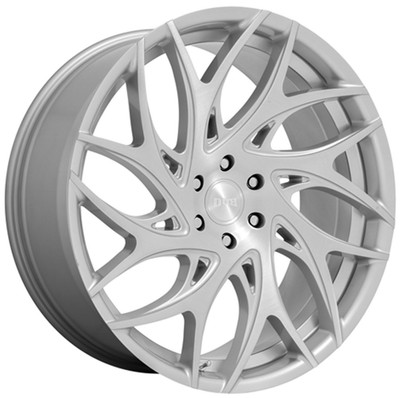 (Clearance - No Returns) 24x10 DUB GOAT Silver Brushed Face S261 5x5/127 10mm (Clearance - No Returns) 24x10 DUB GOAT Silver Brushed Face S261 5x5/127 10mm