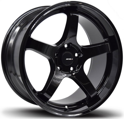 18x9.5 AVID.1 AV-28 Gloss Black 5x4.5/114.3 35mm