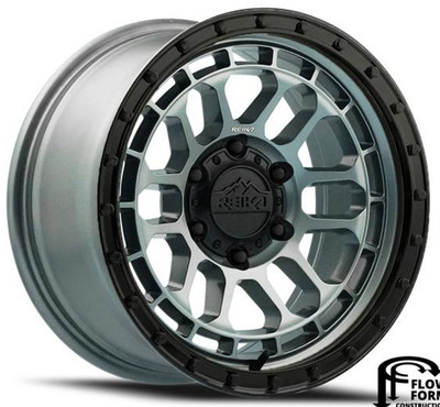 17x8.5 Reika R35 Rambler Gloss Graphite w/ Black Ring (Flow Formed) 6x135 0mm