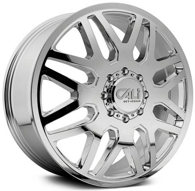 24x8.25 Cali Off-Road Invader Dually Front 9115D Chrome 8X200 115MM 142.0 C.B. 24x8.25 Cali Off-Road Invader Dually Front 9115D Chrome 8X200 115MM 142.0 C.B.