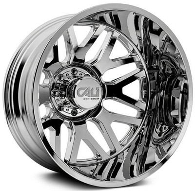 24x8.25 Cali Off-Road Invader Dually Rear 9115D Chrome 8X200 -232MM 142.0 C.B. 24x8.25 Cali Off-Road Invader Dually Rear 9115D Chrome 8X200 -232MM 142.0 C.B.