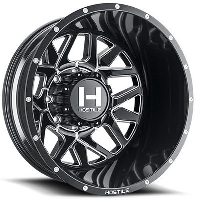 22x8.25 Hostile H402 Diablo Dually Rear Blade Cut 8X200 -221MM 142.2 C.B. 22x8.25 Hostile H402 Diablo Dually Rear Blade Cut 8X200 -221MM 142.2 C.B.