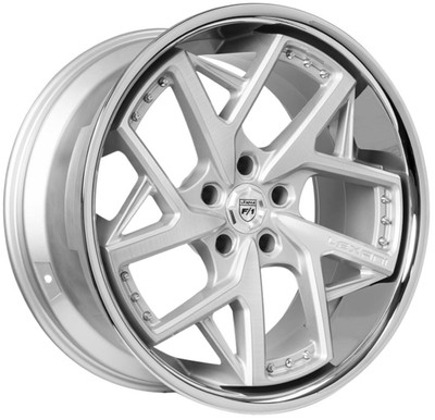 22x9 Lexani Devoe Silver Machined w/ Stainless Steel Chrome Lip (CUSTOM)