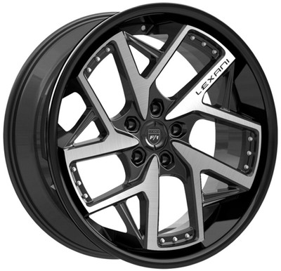22x9 Lexani Devoe Gloss Black Brushed Face (CUSTOM) 22x9 Lexani Devoe Gloss Black Brushed Face (CUSTOM)