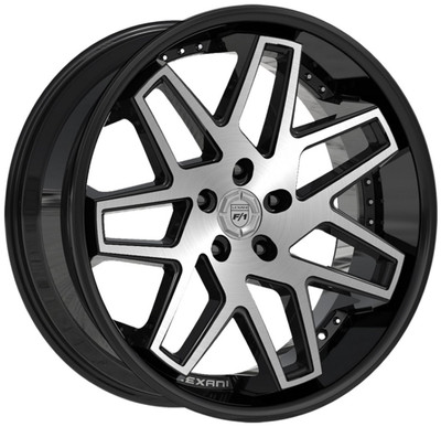 22x9 Lexani Nova Gloss Black Brushed Face (CUSTOM) 22x9 Lexani Nova Gloss Black Brushed Face (CUSTOM)