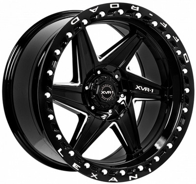 17x10 Lexani Off-Road Karma-6 Gloss Black Milled 5x5/127 5x5.5/139.7 0mm 17x10 Lexani Off-Road Karma-6 Gloss Black Milled 5x5/127 5x5.5/139.7 0mm