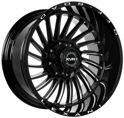 22x12 Lexani Off-Road Uno Gloss Black (* May Require Trimming) 8x6.5/165 -44mm