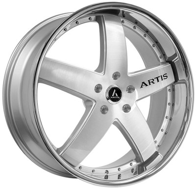 24x10 Artis Booya Silver Machined w/ Stainless Steel Chrome Lip (CUSTOM)